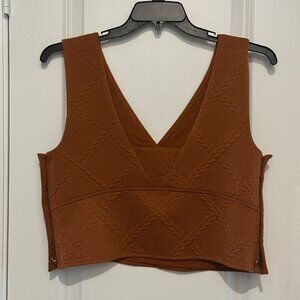 Urban Outfitters Brown Quilted Crop Top
